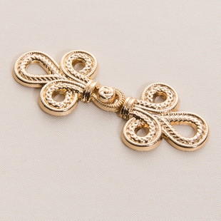 金属对扣古装服装领口钩扣国风金色盘扣旗袍精美做工钮扣搭扣子