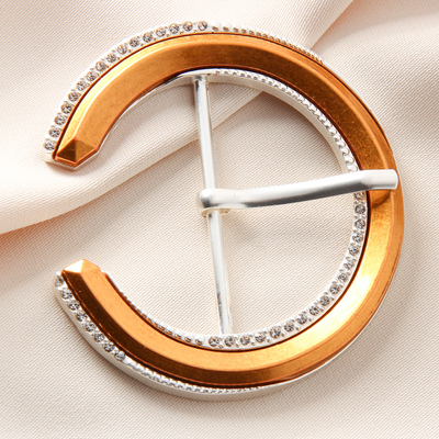 贝贝五金镶钻半圆形大风衣腰带调节扣衣角修身装饰扣箱包配件扣子