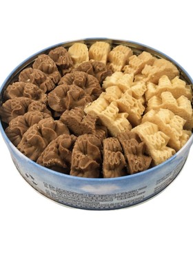 香港Jenny珍妮曲奇聪明小熊饼干手工双花牛奶油咖啡小花儿童零食