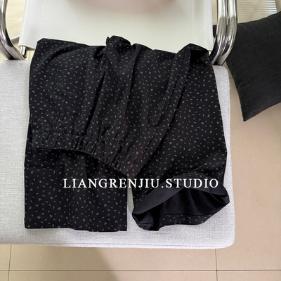 质感超赞！公司货。碎花宽松春夏薄款优质显瘦休闲裤25732X