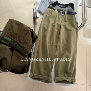 松弛感宽松高腰牛仔棉休闲裤 裤 2632D 高货工装 红标家