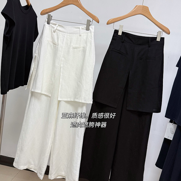 公司货。亚麻。天丝。屁帘新款 显瘦遮肉直筒韩版休闲裤2659MR