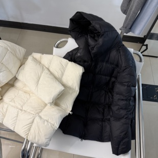 上身超显瘦！少有好版型。一手长H型连帽排骨高充绒鸭绒羽绒服CR