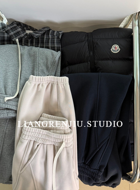 加绒加厚。束脚。宽松解构显瘦舒适休闲裤卫裤585B13R