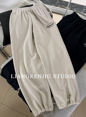 DBD正品。高货加绒加厚。两穿精工棉。宽松直筒卫裤休闲裤10557C