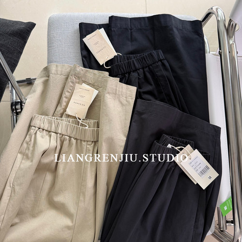 公司货品牌剩。直筒宽松高腰舒适薄款春夏柔软休闲裤2539WR