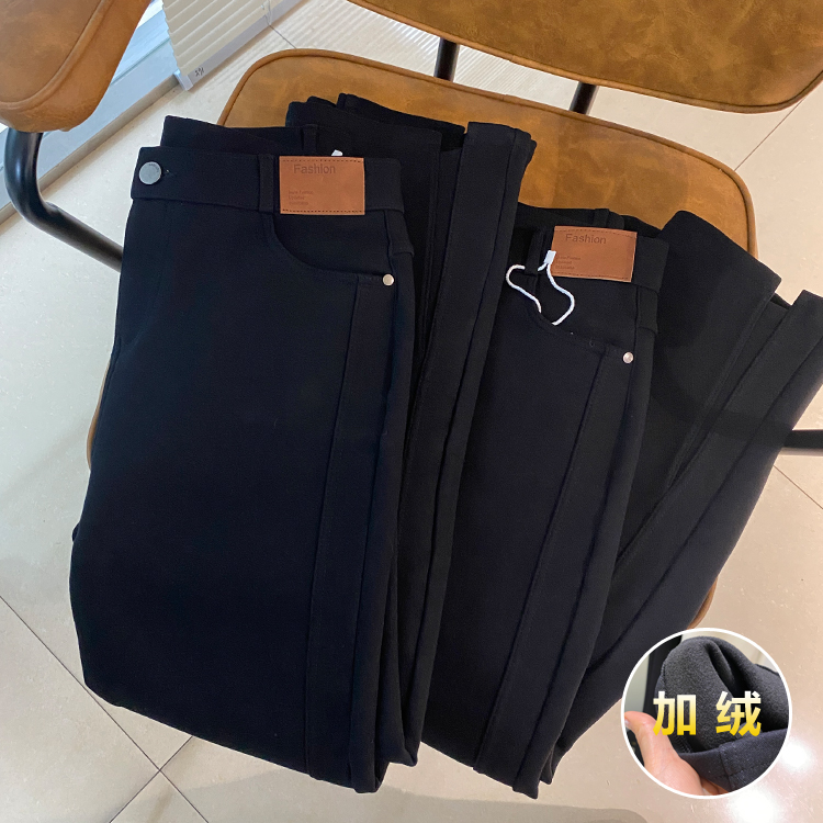 常规长裤加绒2024年冬款百搭