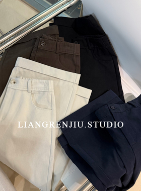 出韩系列。棉。厚实。高品质直筒高腰韩系抗皱休闲裤35310WR