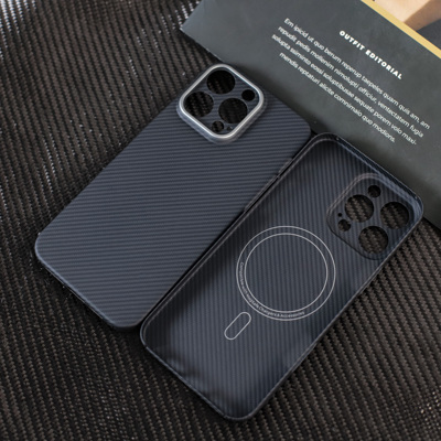 适用于苹果16Promax凯夫拉手机壳14Promax新款芳纶碳纤维iPhone15Pro保护壳商务轻薄13磁吸壳