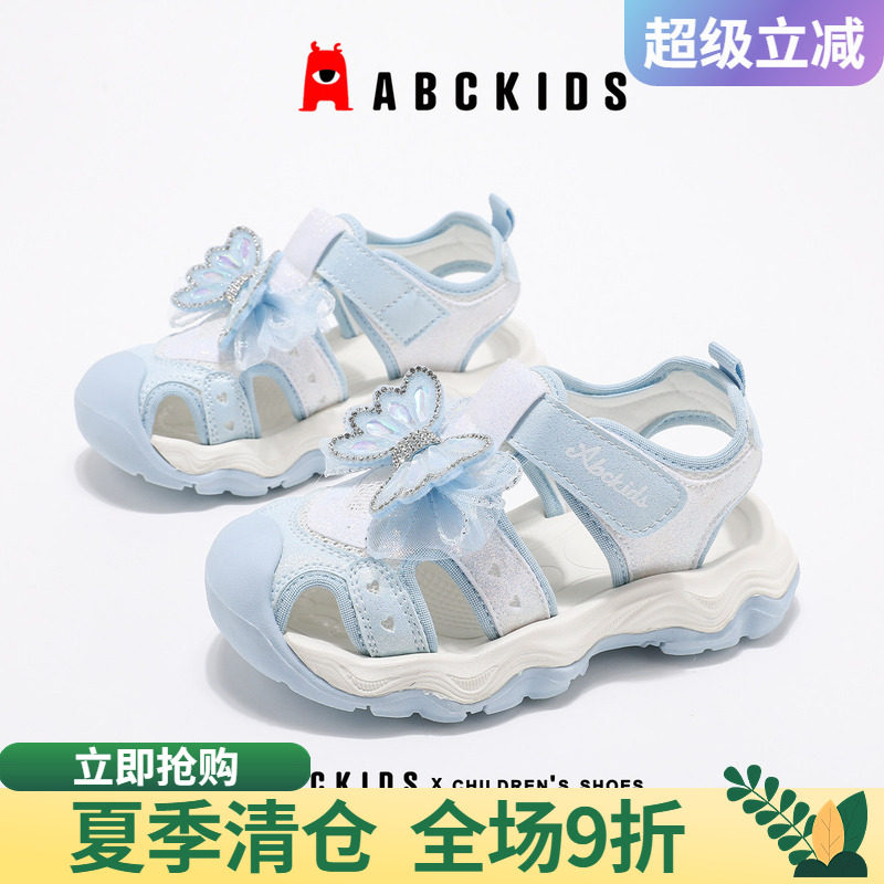 abckids女童凉鞋流行蝴蝶结设计图片
