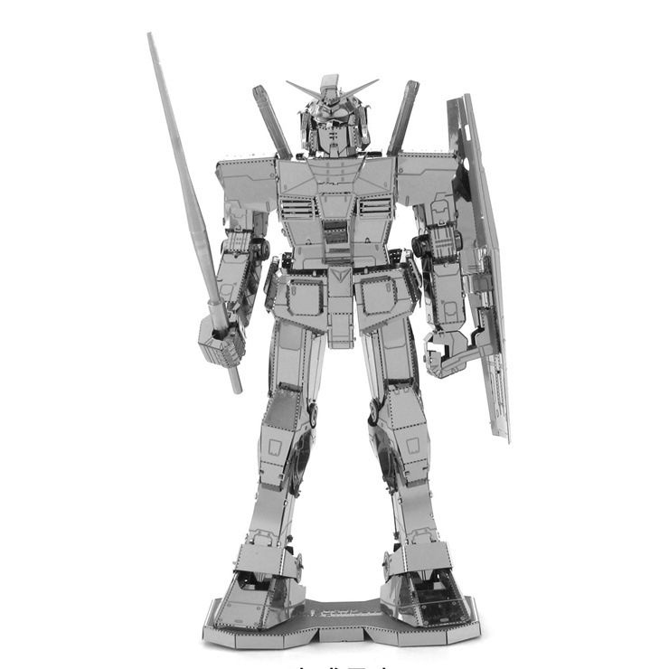 包邮纯金属全不锈钢GUNDAM敢达高达纳米拼装模型 RX 78 2吸塑盒装