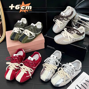 运动鞋 品牌内增高6cm小众休闲双鞋 百搭时尚 女年春秋新款 带德训鞋