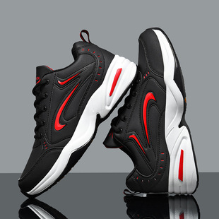 春秋男鞋青少年皮面防水运动鞋男初中学生小白鞋跑步鞋加绒休闲鞋