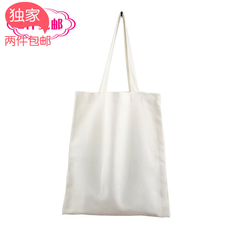 原创手工帆布包纯白色手绘文艺图片