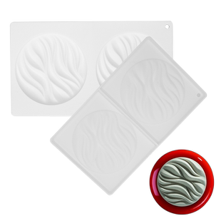 AiChef艾奇馥圆形法式西点河流流水波浪蛋糕装饰慕斯烘焙硅胶模具