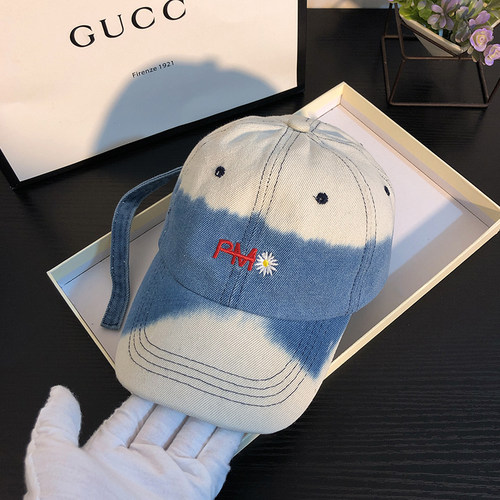 权志龙同款春夏渐变色鸭舌帽子