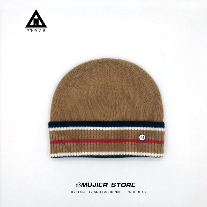日系复古拼色针织帽男女秋冬保暖