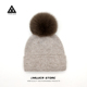日本滑雪兔毛针织帽子女秋冬保暖加厚显脸小冰岛狐狸毛球毛线帽潮