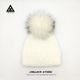 冰岛花少同款 针织帽子女秋冬加绒保暖麻花纹狐狸毛球毛线帽冷帽潮