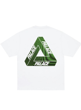 PALACE 25SS纹路大三角渐变T恤宽松全棉男女同款半袖潮流休闲短袖