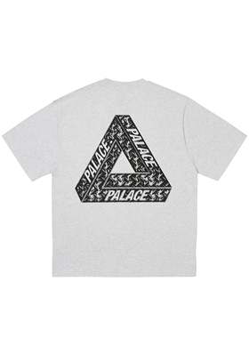 palace假日系列大三角T恤全棉宽松圆领印花短袖男女同款时尚半袖