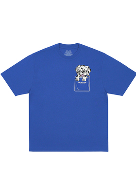 PALACE 25秋季印花T恤口袋狗全棉半袖圆领简约男女同款潮牌短袖