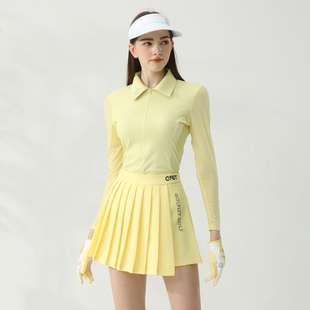 高尔夫女装夏季上衣裙子套装GOLF运动球服透气百褶裤裙女士服装