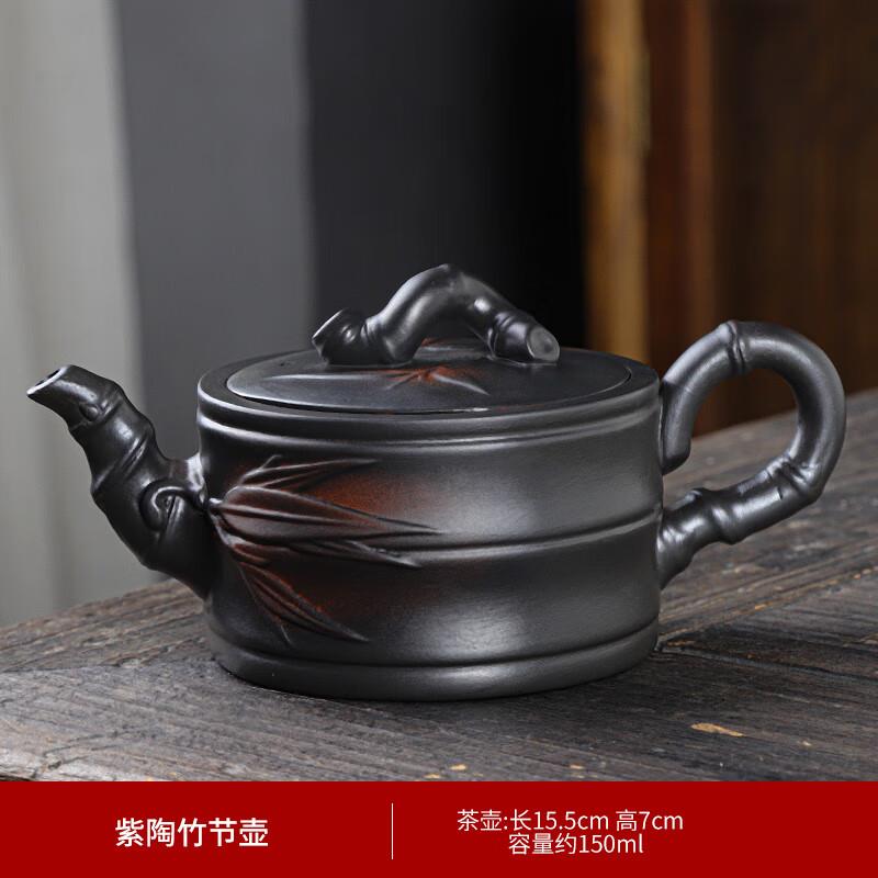 GQB建水紫陶茶壶单壶浮雕紫泥手工紫砂壶西施壶功夫云南手抓壶 15