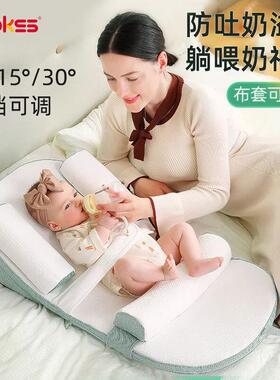 COOKSS婴儿斜坡枕喂奶神器斜坡垫哺乳枕新生儿防吐奶可调节宝宝满