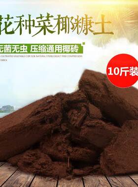 德沃多肥料椰砖营养土约10斤爬宠乌龟冬眠养花土兰花多肉种植土壤