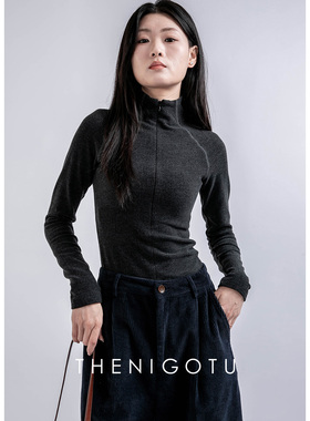 DOROTHY丨修身显瘦贴肤打底衫女2024新款秋冬套头内搭半高领上衣