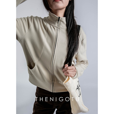 DOROTHY丨韩版宽松休闲卫衣女软糯立领开衫春秋上衣拉链长袖外套