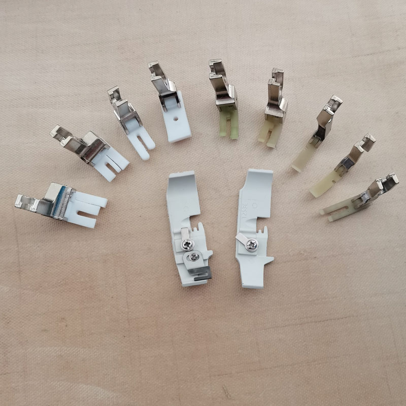 缝纫机塑料压脚平车高低牛筋MT-18双层进口耐磨底板T69LH嵌线带槽