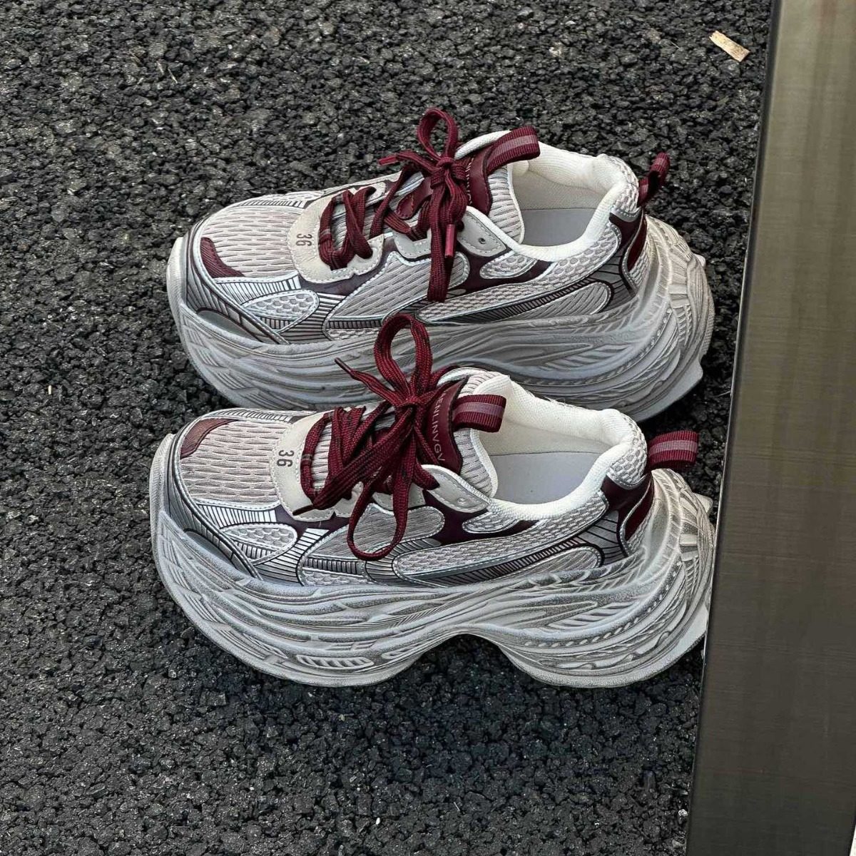 小个子超厚底脏脏老爹鞋女2026秋新款擦色轻便8cm增高运动休闲鞋,女鞋,时尚休闲鞋,淘宝优惠券,粉丝福利购,淘宝优惠卷