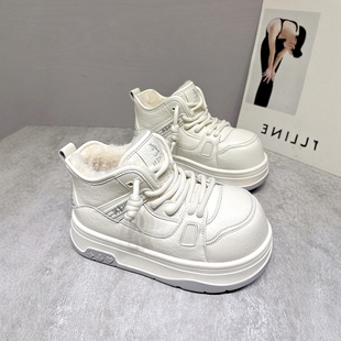 真皮羊毛厚底雪地靴女2026新款冬季加绒加厚保暖棉鞋小胖丁面包鞋