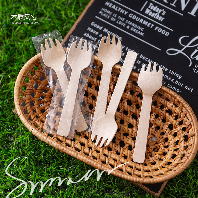 日式一次性叉勺木质烘焙千层慕斯蛋糕提拉米苏甜品包装盒外卖勺子,厨房/烹饪用具,点心包装盒/包装袋,淘宝优惠券,粉丝福利购,淘宝优惠卷