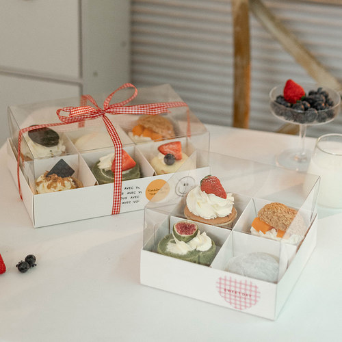 4格6粒甜品下午茶打包盒