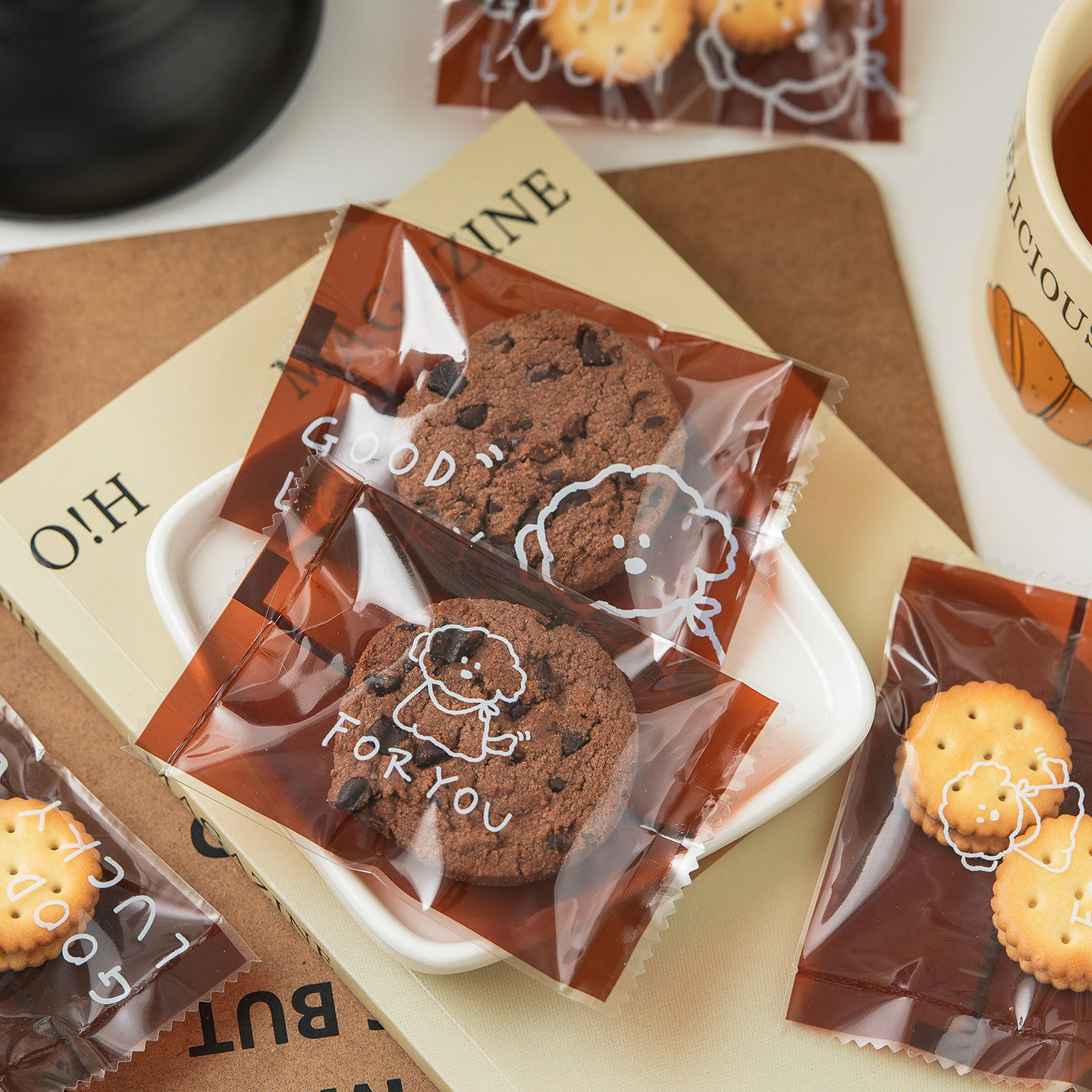 雪花酥包装袋牛轧饼干曲奇独立单小机封烘焙太妃糖果袋子新年2026