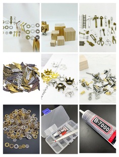 diy手工制作材料木塊機(jī)器人機(jī)械朋克滴膠填充復(fù)古合金配飾品素材