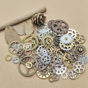 齿轮diy手工金属滴胶材料配件朋克机械奶油胶手机壳吧唧托装饰品
