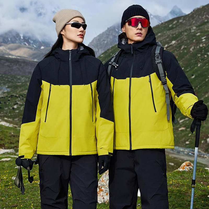 秋冬户外登山服加厚冲锋衣外套加绒一体休闲服三防软壳情侣钓鱼服