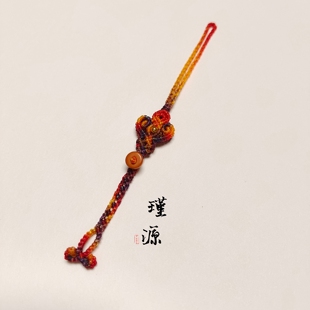 手工编织精工双面如意活扣头蜡线手机挂绳滴溜钥匙挂件U盘吊坠绳
