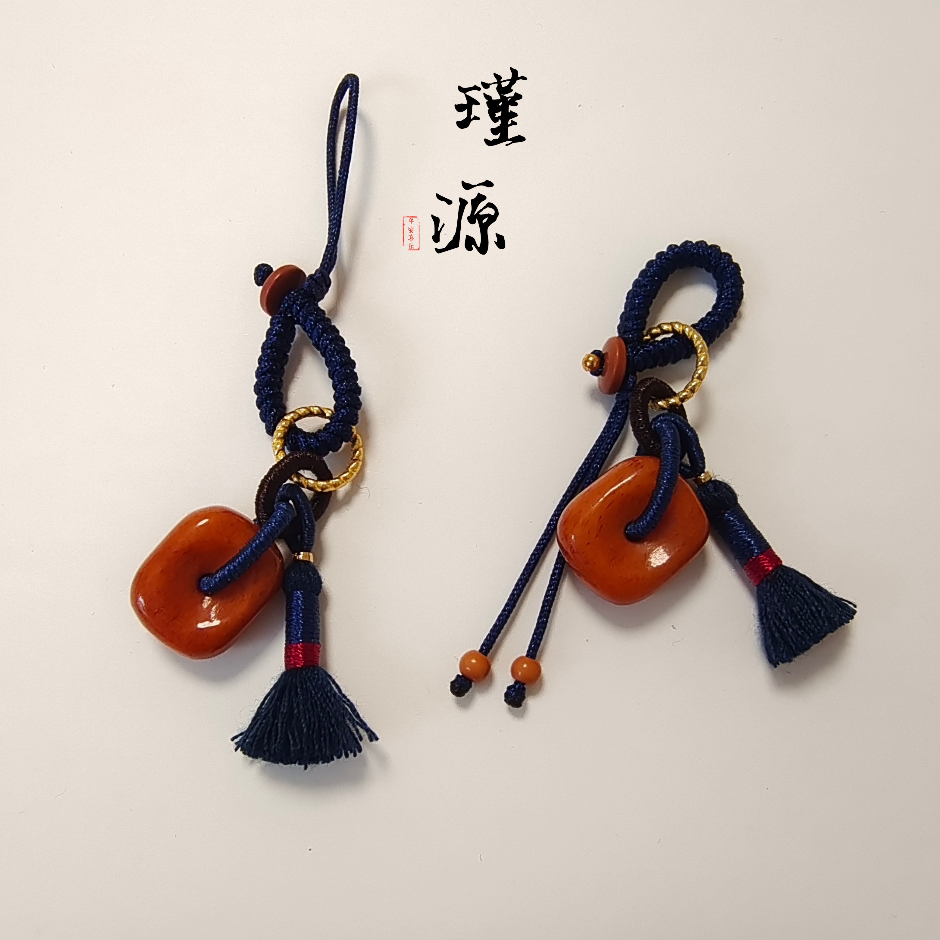 平安扣小提溜万能 扣diy配件流苏吊坠手绳文玩手串滴溜钥匙扣挂件图片