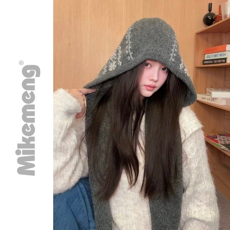 大头围巴拉克拉法帽子围巾一体