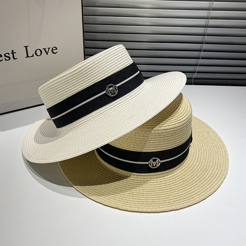 礼帽出游英伦女夏天平顶遮阳