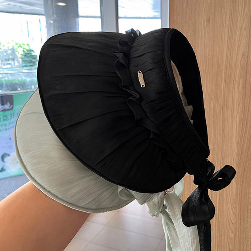 多巴胺网纱空顶帽女沙滩海边度假