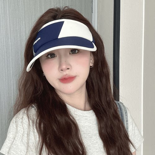 户外跑步空顶帽女款遮阳夏季黑胶