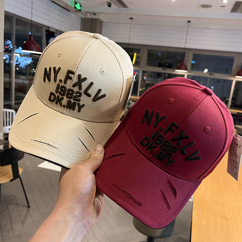 韩版时尚潮牌大头围刺绣棒球帽女