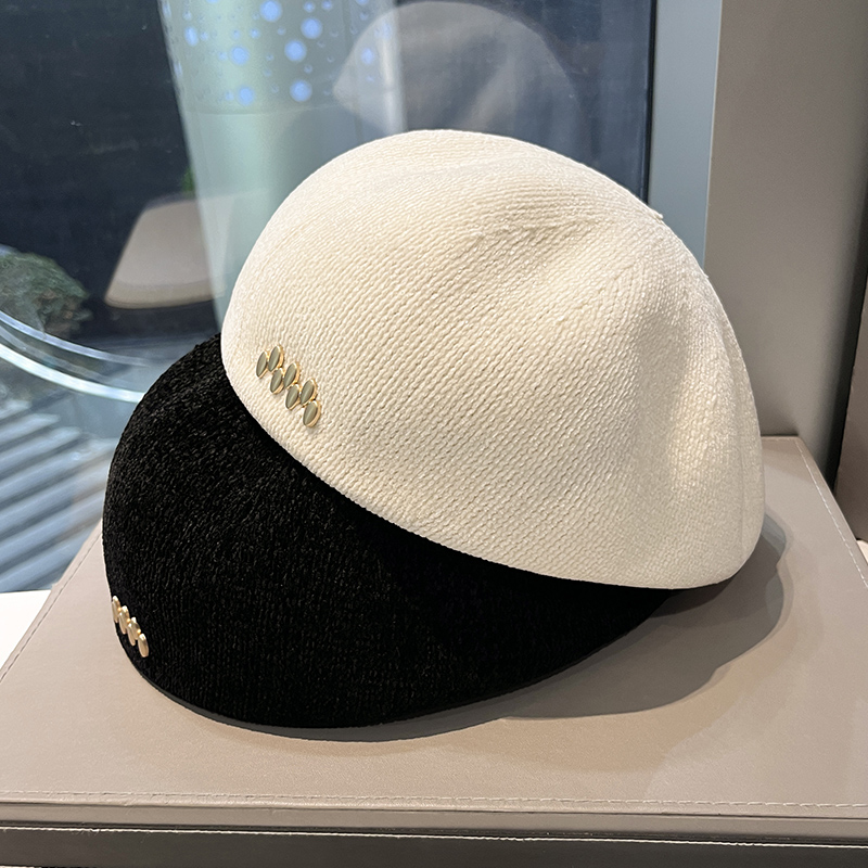 韩系时尚百搭毛呢显脸小鸭舌帽女