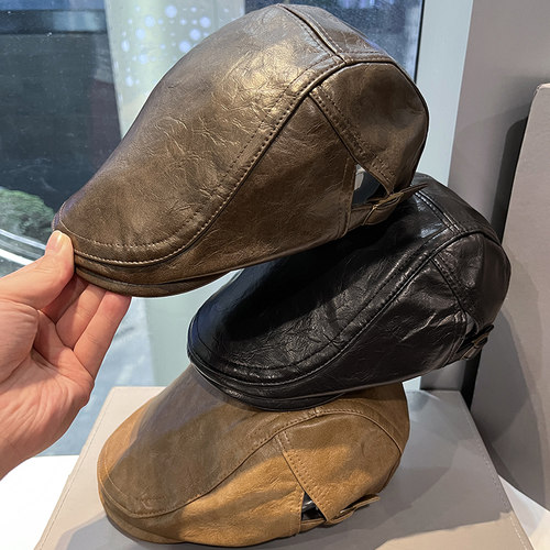 春秋英伦复古百搭潮牌鸭舌帽男女